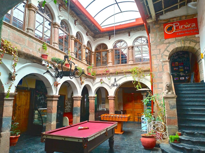 【世界一周】クスコ歴史地区のステキコロニアルなホステル「Pirwa Hostel」